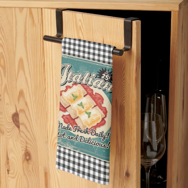 Italian Retro Tea Towel (Thirds Fold)