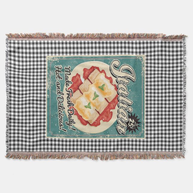 Italian Retro Throw Blanket (Front)