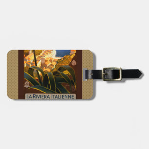 Italian Riviera Europe Italy Travel Poster Luggage Tag