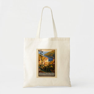 Italian Riviera Europe Italy Travel Poster Tote Bag