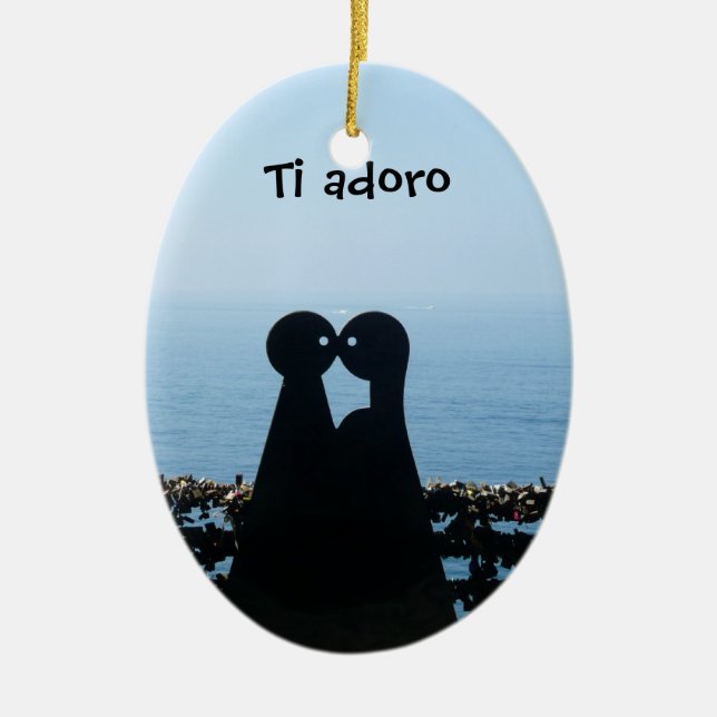 Italian Riviera, Ti Adoro Christmas Ornament (Front)