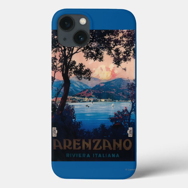 Italian Riviera Travel Poster Case-Mate iPhone Case (Back)