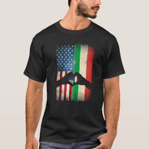 Italian Roots American Born Italia Usa Flag Americ T-Shirt