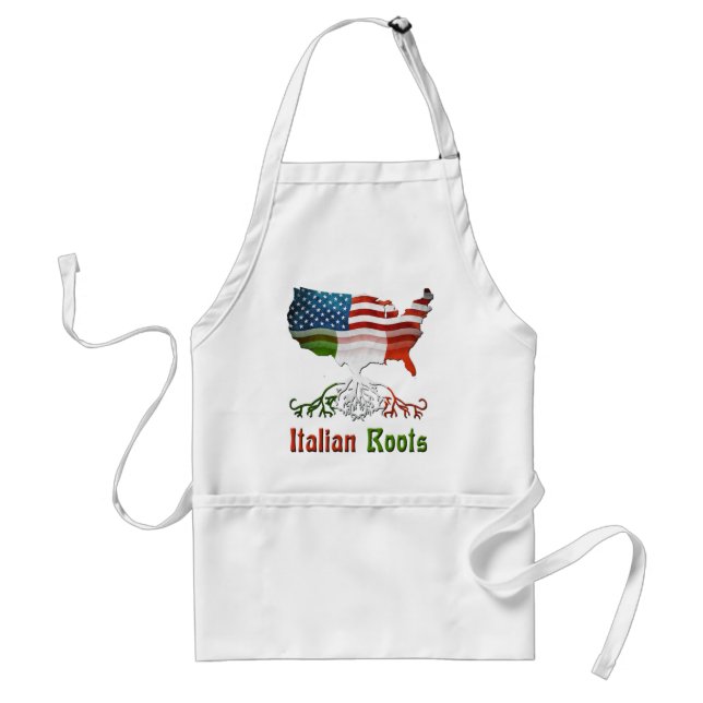 Italian Roots, Italian American Flags Standard Apron (Front)