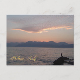 Italian Salerno postcard sunset