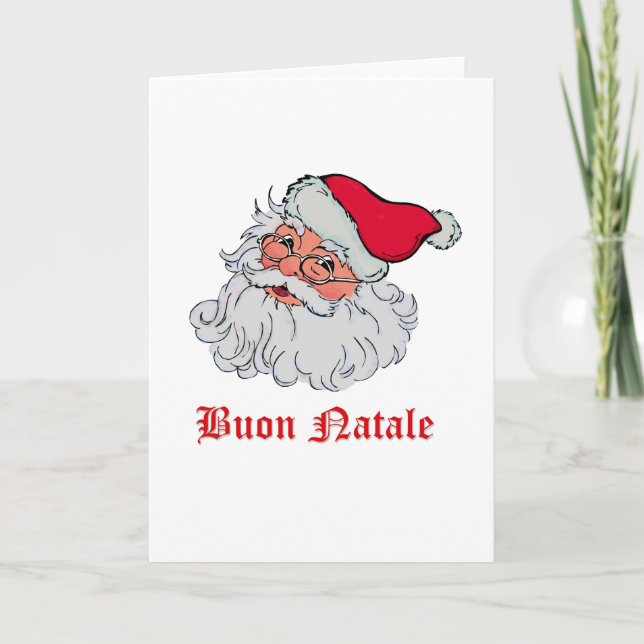 Italian Santa Claus #2 Holiday Card (Front)