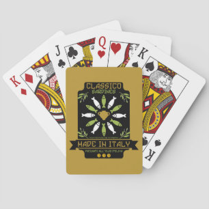 Italian Sardine Art Print Kitchen Gift Playing Cards