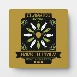 Italian Sardines Art Print Kitchen Gift Plaque