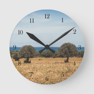 Italian seascape round clock