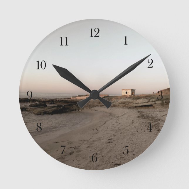 Italian seaside landscape round clock (Front)