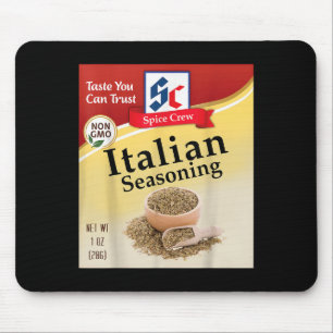 Italian Seasoning Condiment Costume Holiday Spice Mouse Pad