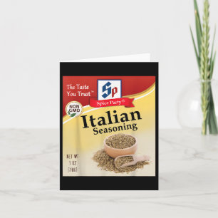 Italian Seasoning Condiment Holiday Sce Group Cost Card