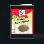 Italian Seasoning Spice Group Costume Family Match Card<br><div class="desc">Italian Seasoning Spice Group Costume Family Matching Outfit</div>