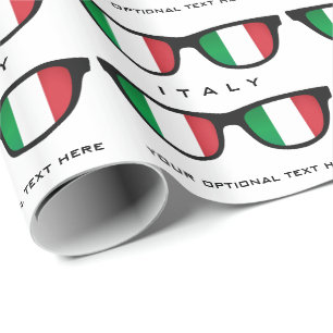 Italian Shades custom text & color gift wrap