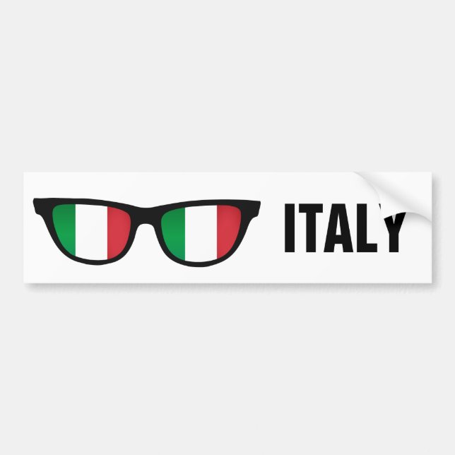 Italian Shades custom text & colour bumpersticker Bumper Sticker (Front)