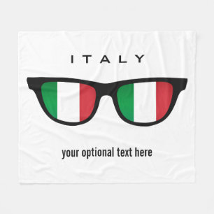 Italian Shades custom text & colour fleece blanket
