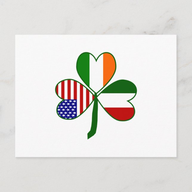 Italian Shamrock Postcard (Front)