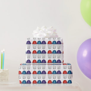 Italian Shaved Water Ice Summertime Sno Cone Wrapping Paper