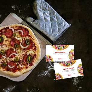 Italian Slice Pizza Diaper Raffle Baby Shower Enclosure Card