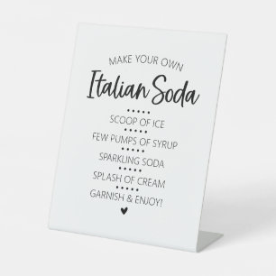 Italian Soda Bar Pedestal Sign
