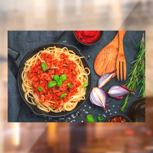 Italian Spaghetti Tomato Meat Sauce Basil