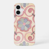 Italian Spanish Majolica Pink Floral Watercolor