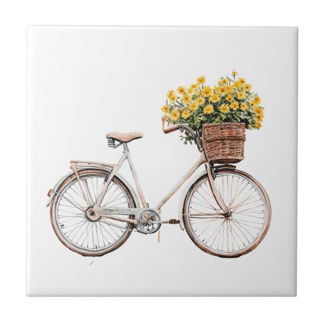 Italian Spring Clipart Ceramic Tile (Front)