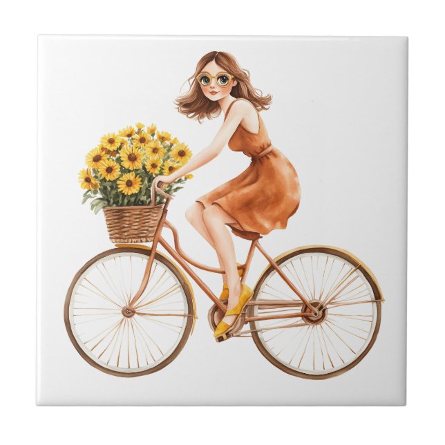 Italian Spring Clipart Ceramic Tile (Front)