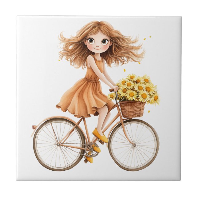 Italian Spring Clipart Ceramic Tile (Front)