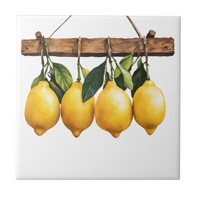 Italian Spring Clipart Ceramic Tile (Front)