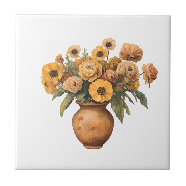 Italian Spring Clipart Ceramic Tile (Front)