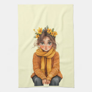 Italian Spring Clipart Tea Towel