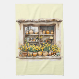 Italian Spring Clipart Tea Towel