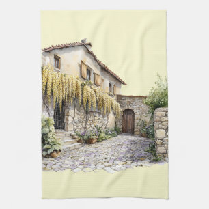 Italian Spring Clipart Tea Towel