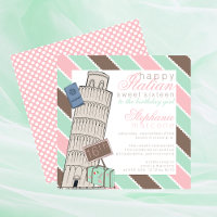 Italian Spumoni Leaning Tower Sweet 16 Birthday