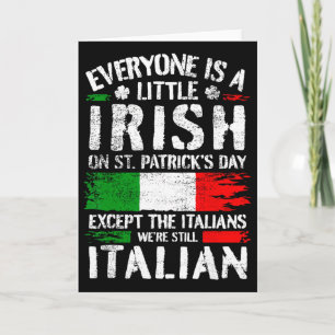 Italian St. Patricks Day Italy Italians _1 Card