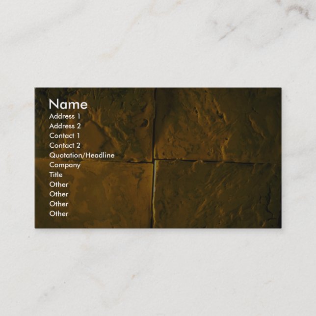 Italian stone business card (Front)