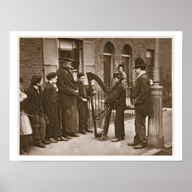 Italian Street Musicians, from 'Street Life in Lon Poster (Front)