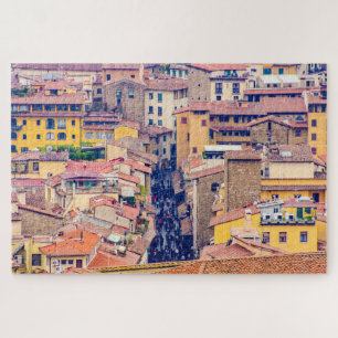 Italian street of Florence, Tuscany, Italy Jigsaw Puzzle