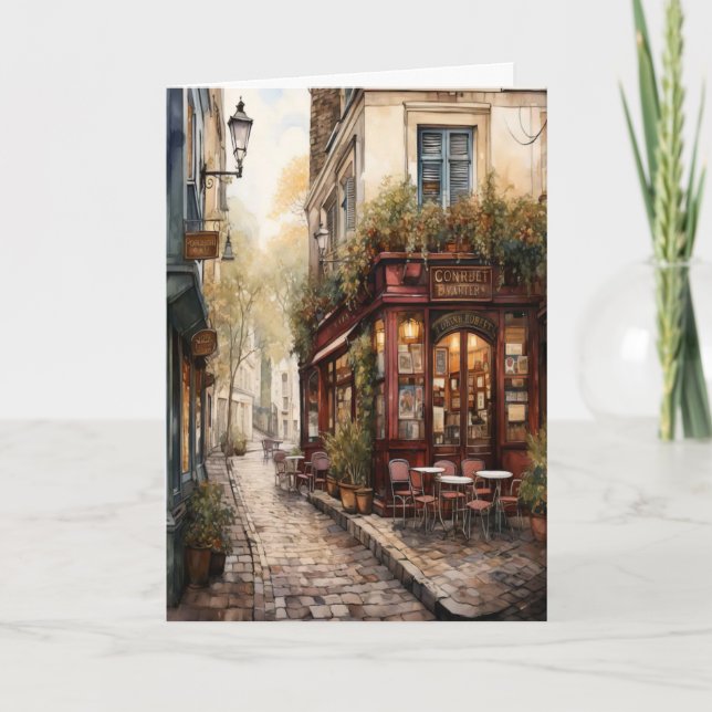 Italian Street Plain Greeting Card (Front)