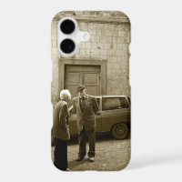 Italian street scene in sepia case
