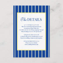 Italian Striped Blue & Yellow Wedding Details