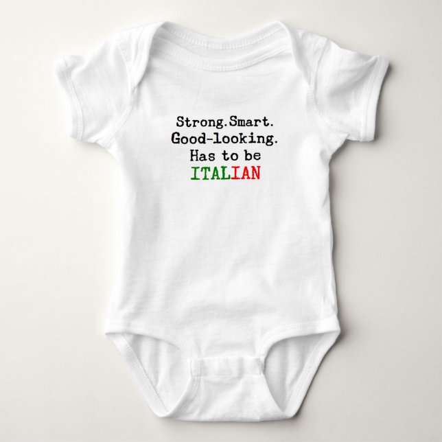 italian strong baby bodysuit (Front)