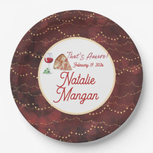 Italian Style Amore Bridal Shower Paper Plate