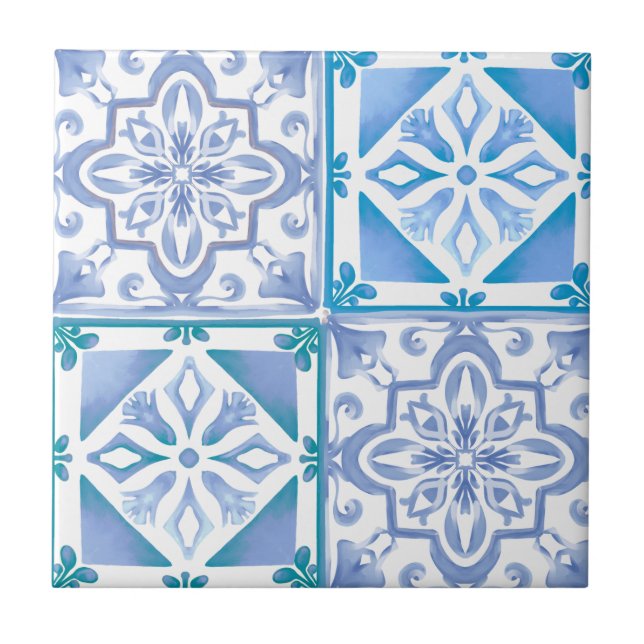 Italian style,blue,mediterranean tiles, ceramic tile (Front)