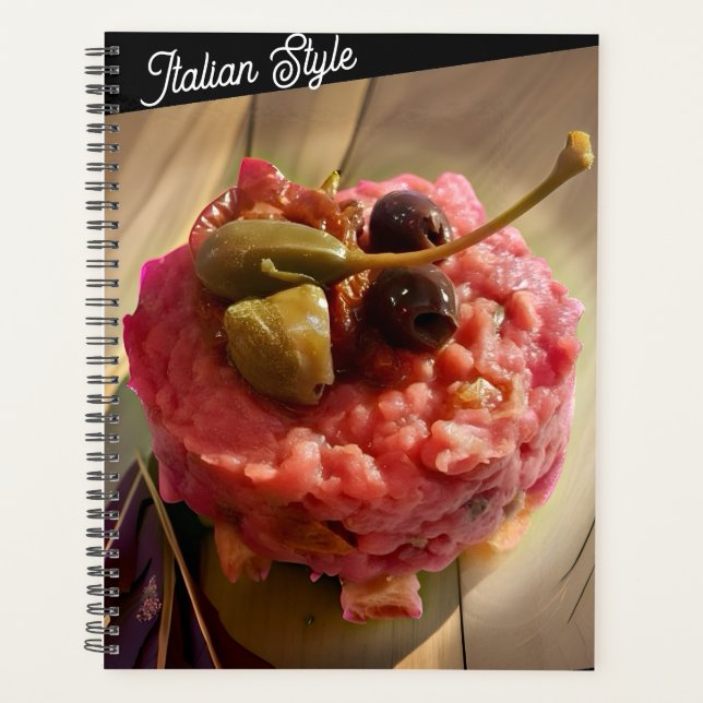 Italian Style Food Planner – Gourmet Recipe Journa (Front)