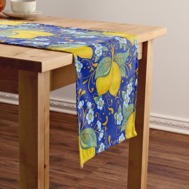 Italian style lemons short table runner (In Situ)