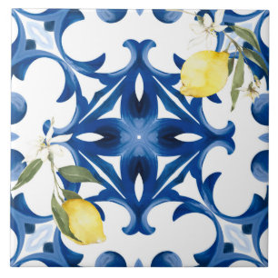 Italian style,mediterranean,majolica,lemon, ceramic tile