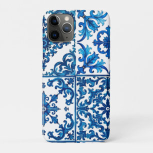 Italian style,Mediterranean,mosaic,blue, iPhone 11 Pro Case