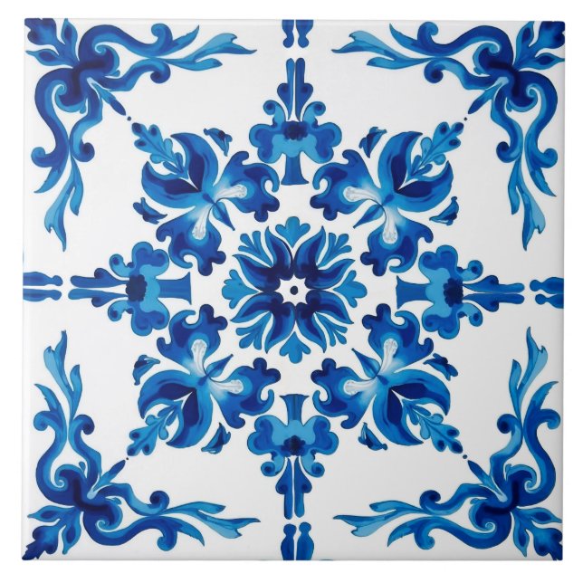 Italian style,Mediterranean,mosaic,blue, Ceramic Tile (Front)